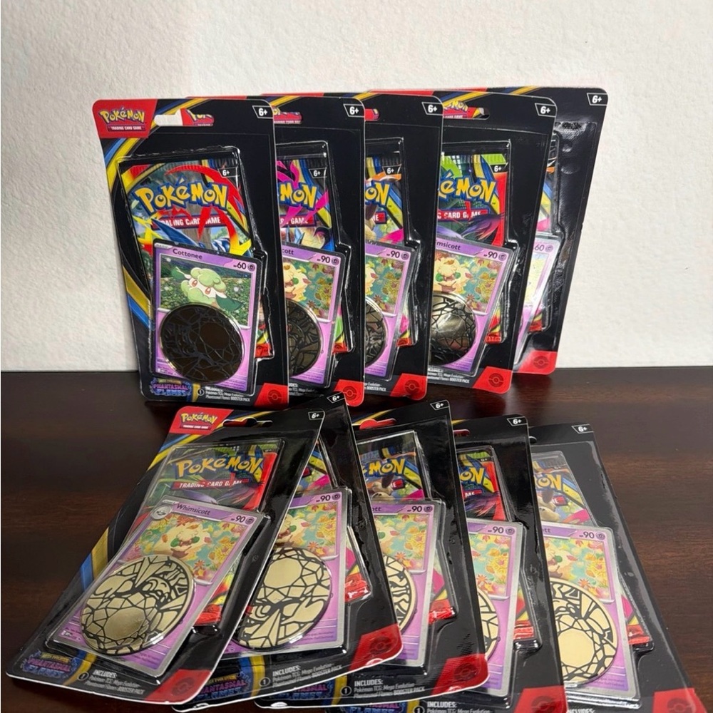 Pokemon TCG phantasmal flames blister packs with coin bundle of 10 Same day ship